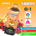 Airmez 140K Puffs 6 u 1 jednokratna vape cigareta – 140000 povlačenja, 45 ml e-tekućine, mesh grijač, 650mAh punjiva baterija s Type‑C punjenjem - Slika 10
