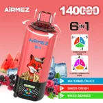 Airmez 140K Puffs 6 u 1 jednokratna vape cigareta – 140000 povlačenja, 45 ml e-tekućine, mesh grijač, 650mAh punjiva baterija s Type‑C punjenjem - Slika 5