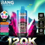 Bang Legend 120000 Puffs Vape – 120K Jednokratni Vape s 75ml E-tekućine | 5 Okusa | OEM & ODM Podrška - Slika 9