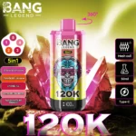 Bang Legend 120000 Puffs Vape – 120K Jednokratni Vape s 75ml E-tekućine | 5 Okusa | OEM & ODM Podrška - Slika 5