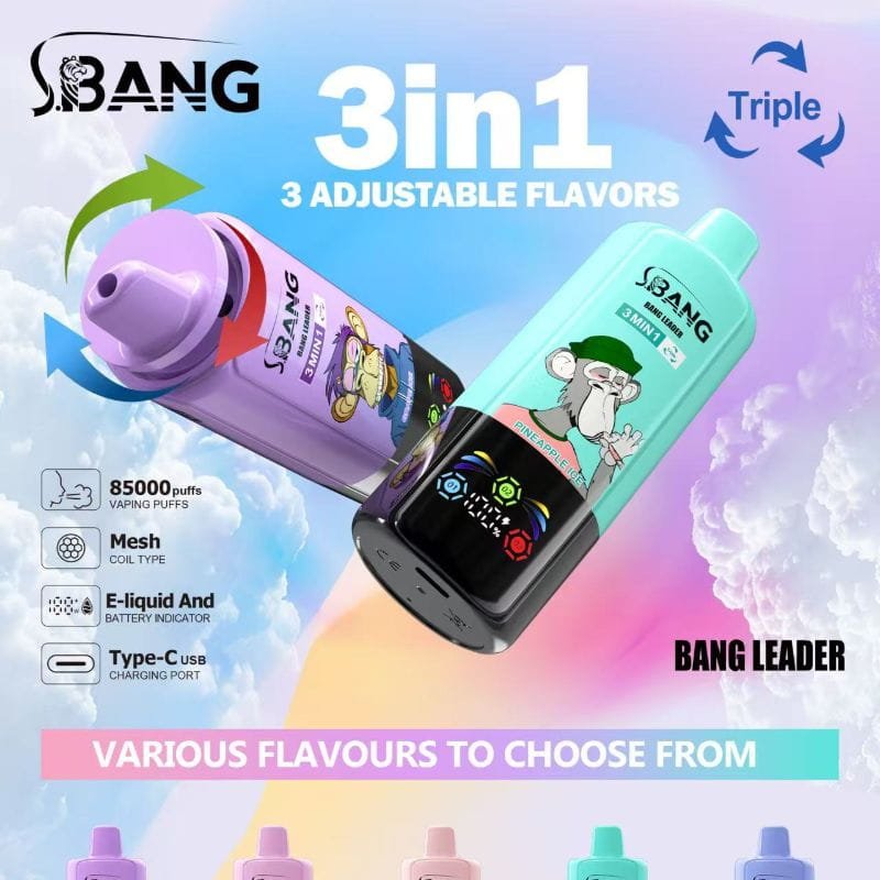 Bang-Leader-85000-puffs-1 Bang Leader 85K Puffs 3u1 Jednorazni Vape - Slika 1